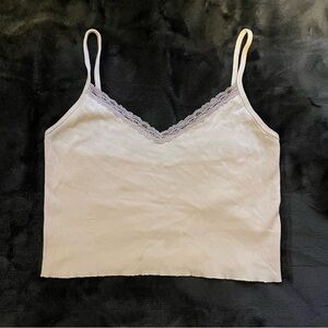 Light Pink Lace Trim Cami Top